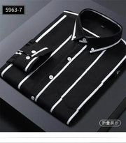 Classic Striped Dress Shirt for Men