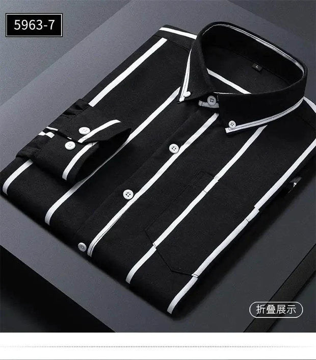 Classic Striped Dress Shirt for Men