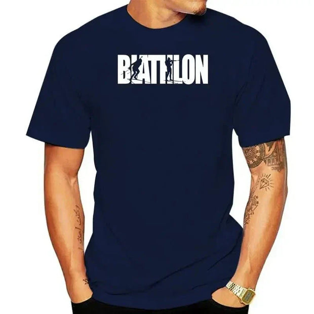 -shirt featuring biathlon wintersport text print