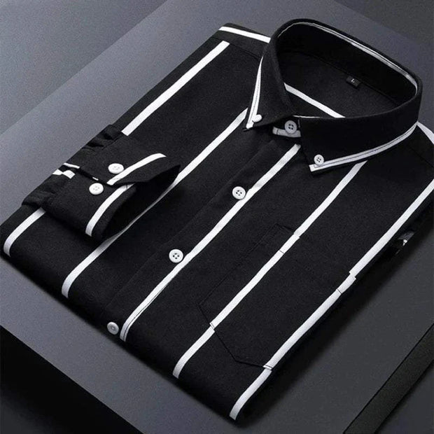 Classic Striped Dress Shirt for Men