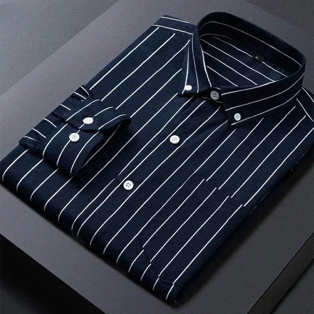 Classic Striped Dress Shirt for Men