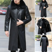 Men Autumn Winter Faux Leather Windbreaker for Ultimate Comfort casual