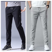 Drawstring Trousers Thin Casual PantsLoose Straight Sweatpants Mens